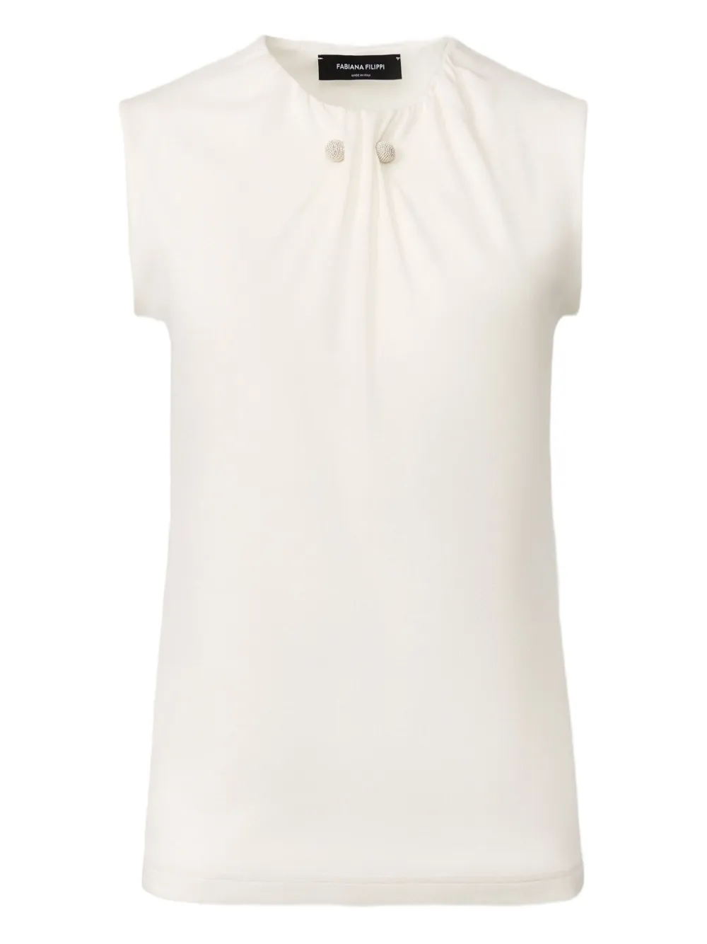 Fabiana Filippi Mouwloze top Beige