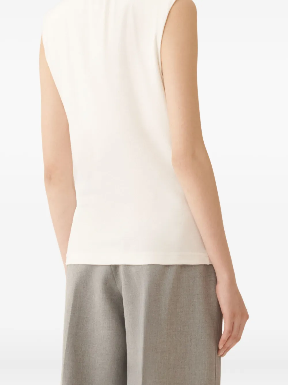 Fabiana Filippi Mouwloze top Beige