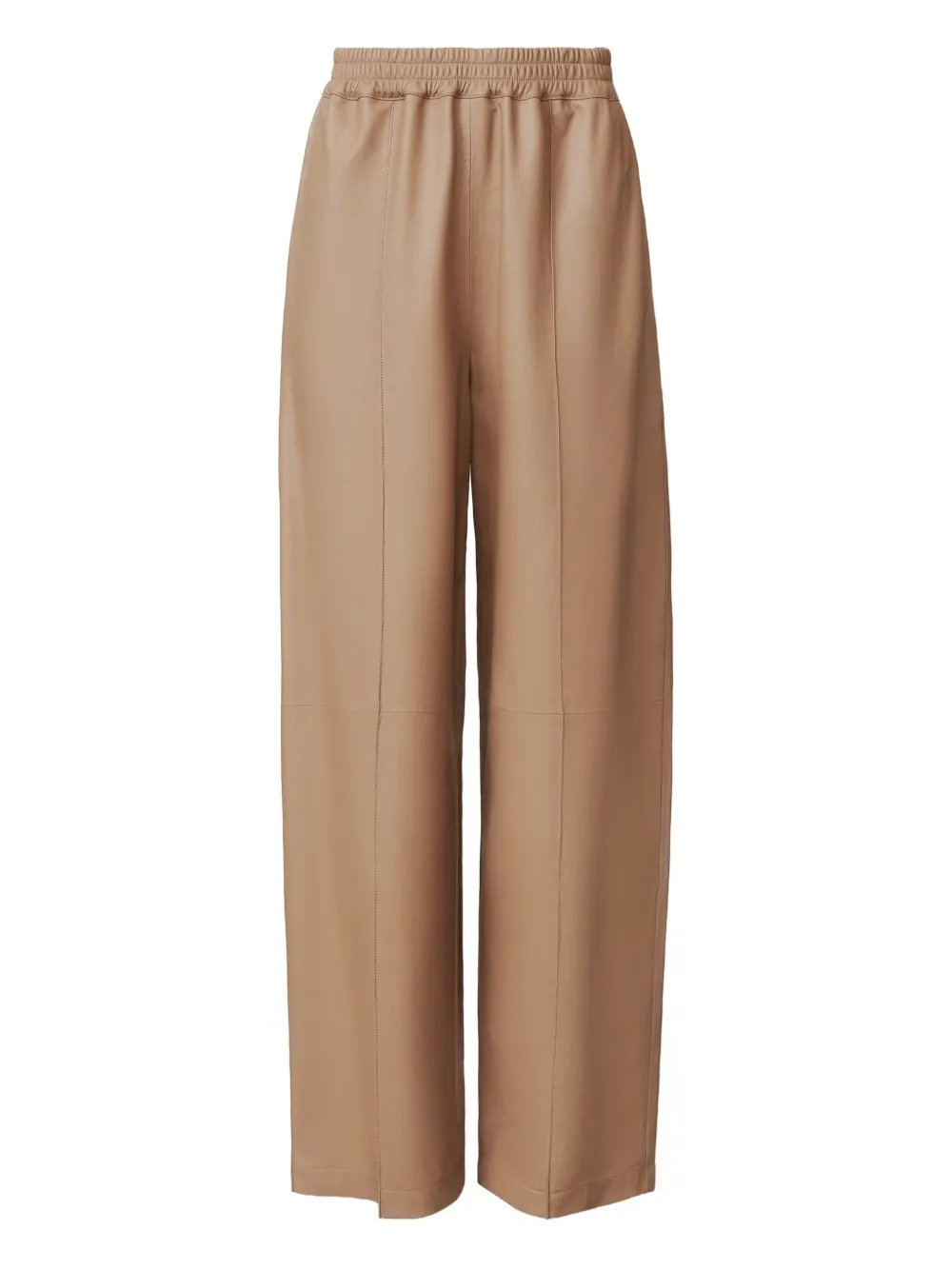 Fabiana Filippi Leren broek met elastische taille Bruin