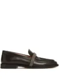 Fabiana Filippi chain-embellished loafers - Black