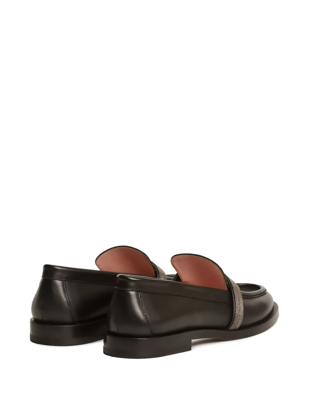 Fabiana Filippi chain-embellished loafers Black