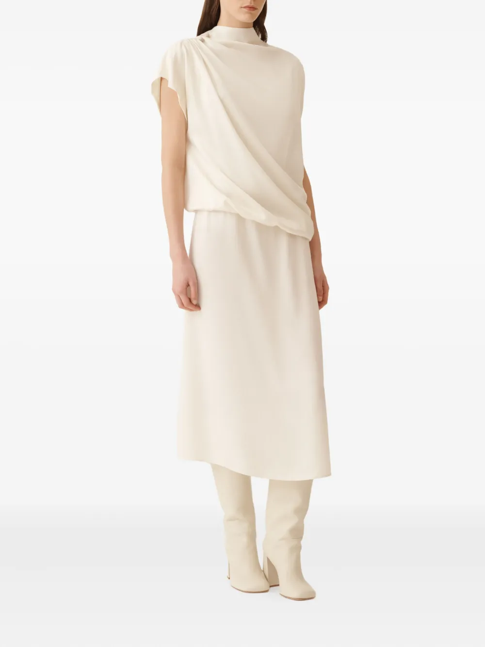 Fabiana Filippi Gedrapeerde jurk Wit
