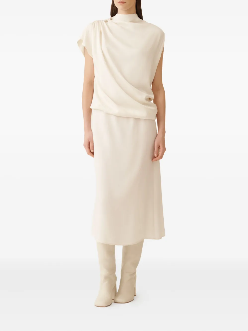 Fabiana Filippi Gedrapeerde jurk Wit