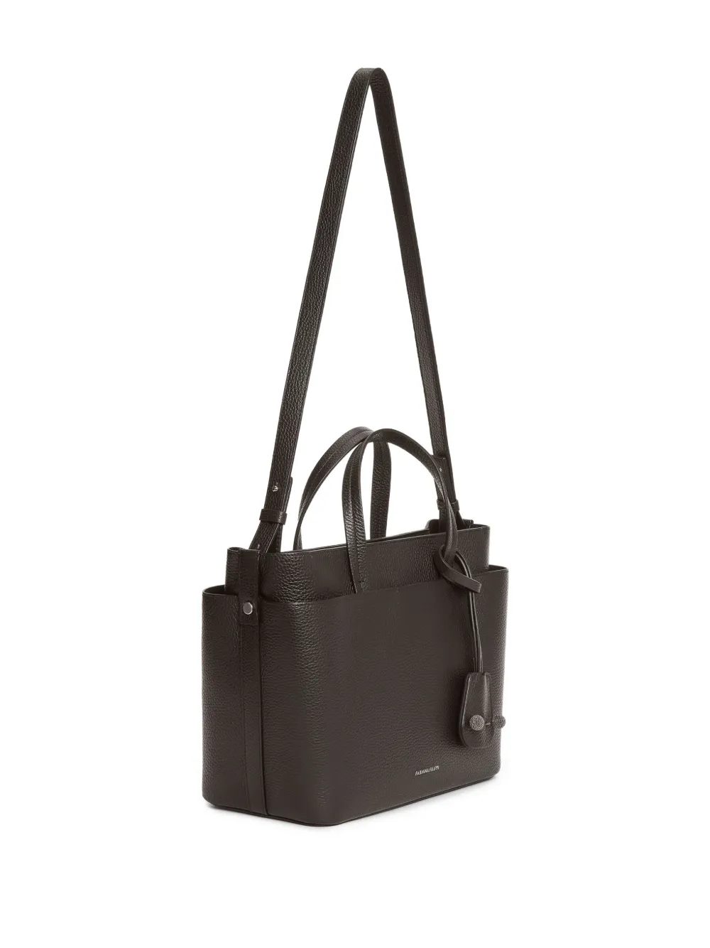 Fabiana Filippi Grote shopper van bewerkt leer Zwart