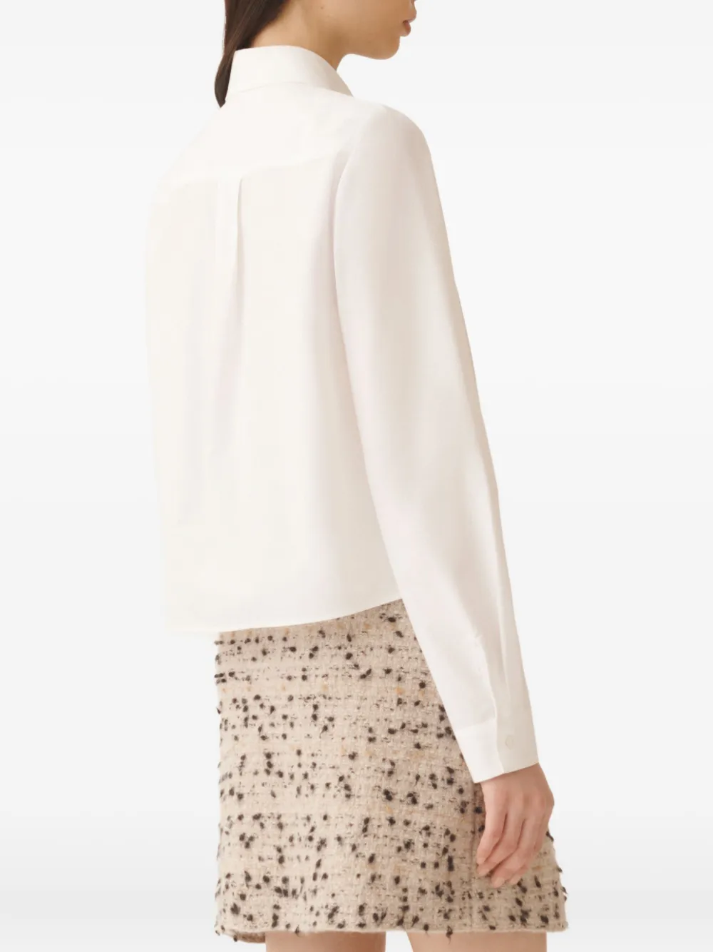 Fabiana Filippi Embellished Collar Long Sleeves Shirt In White