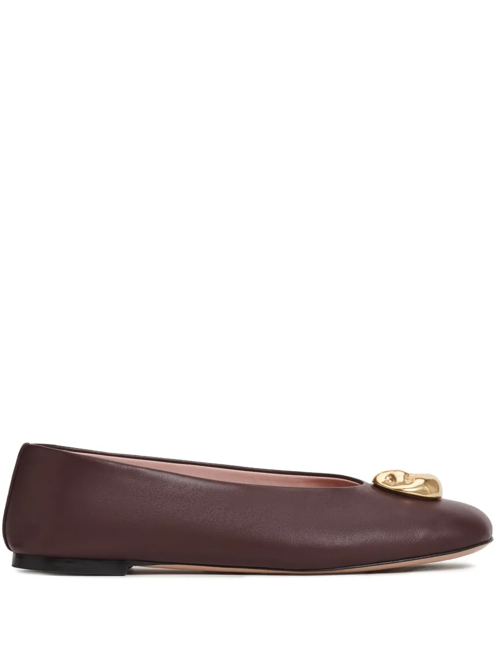 Fabiana Filippi button-embellished ballet flats Brown