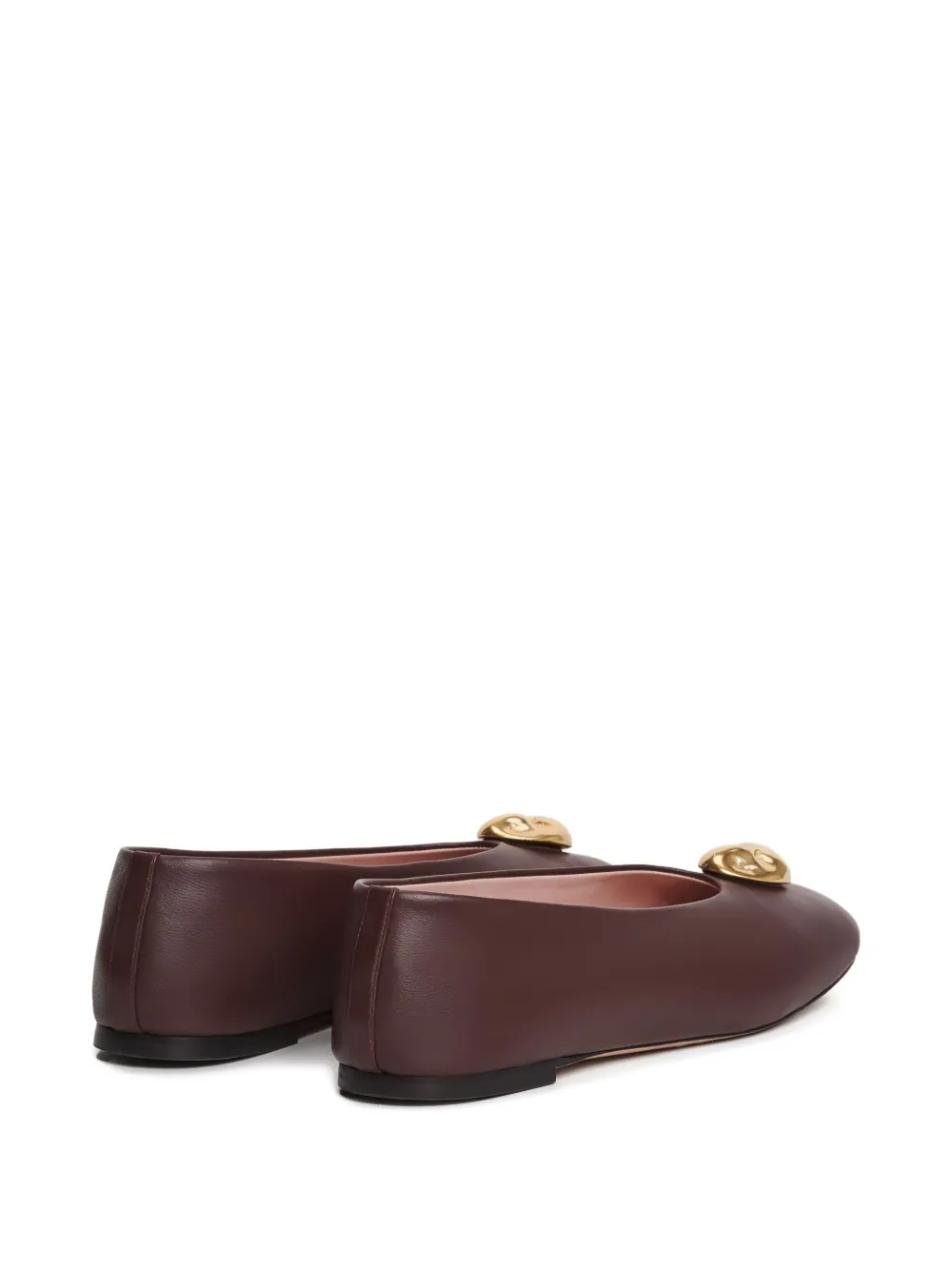 Fabiana Filippi button-embellished ballet flats Brown