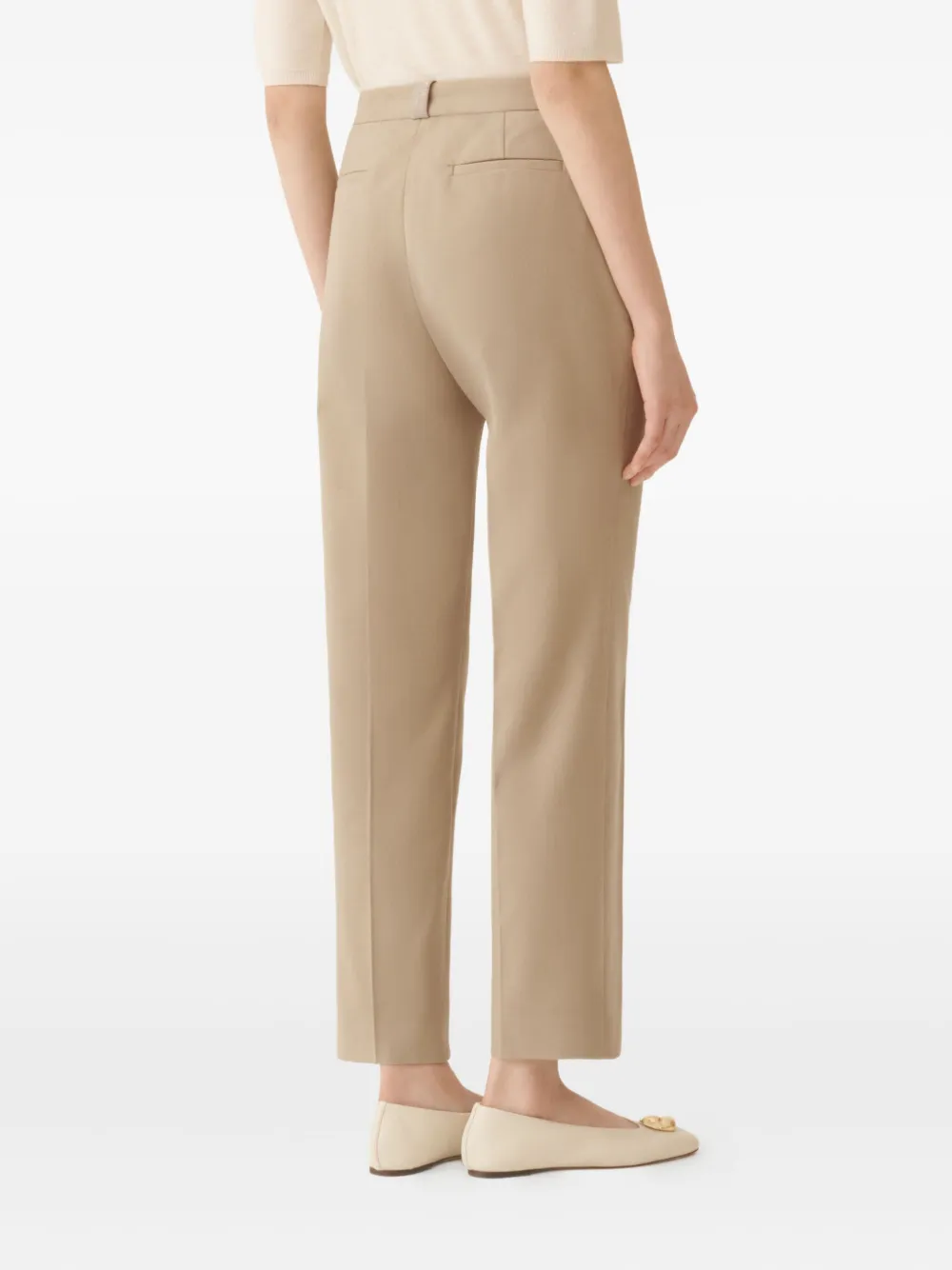 Fabiana Filippi Montefalco katoenen straight broek met rits Beige