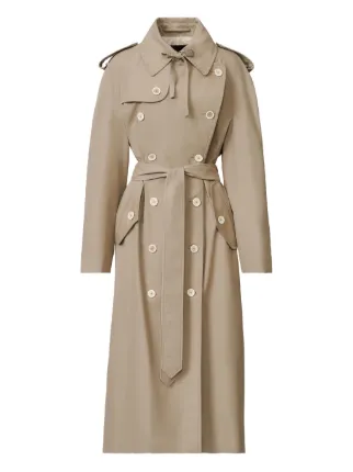 Fabiana Filippi pleated-back Belted Trench Coat | Neutrals | FARFETCH