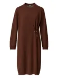 Fabiana Filippi button-detail side-twist dress - Brown