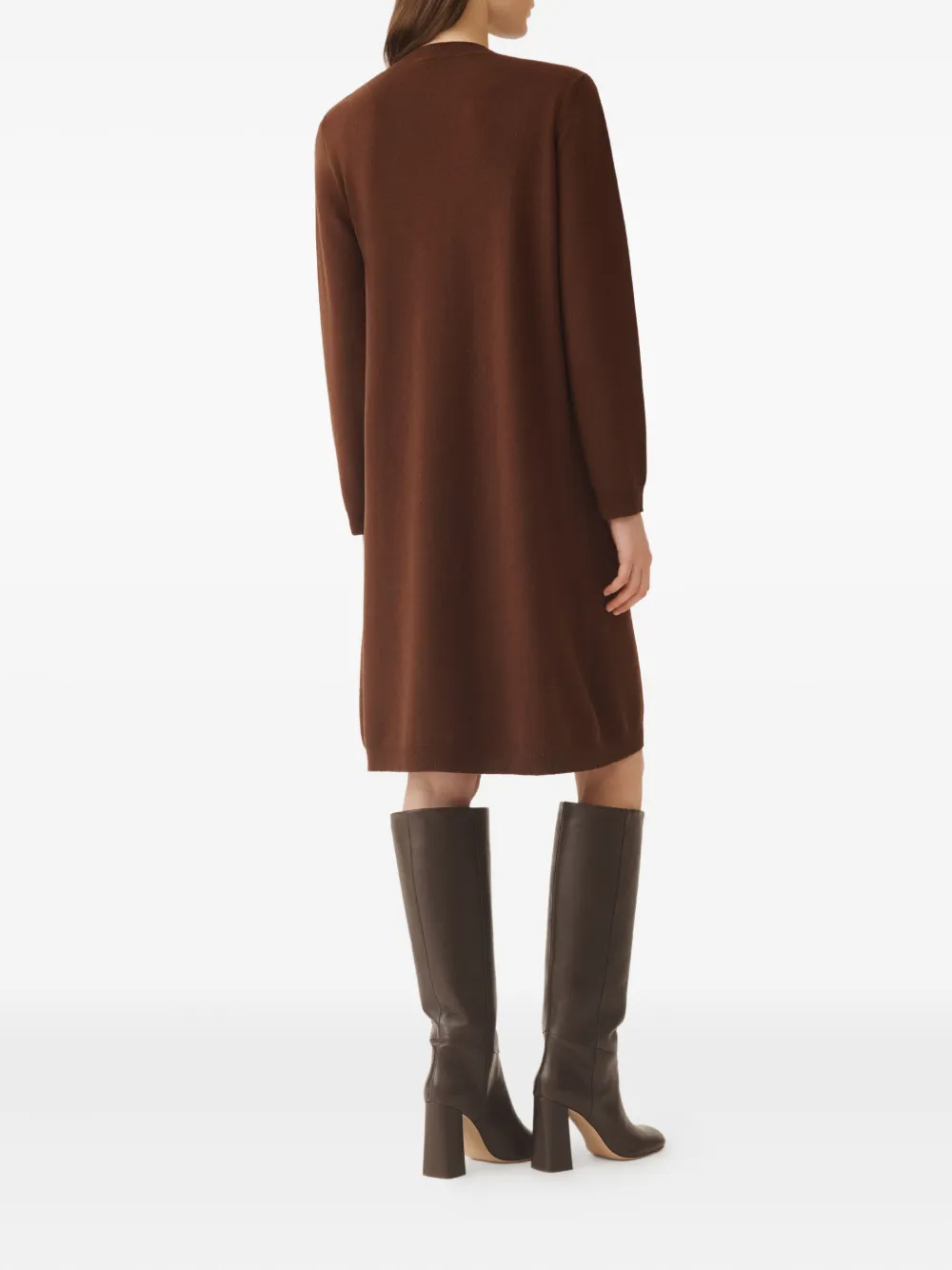 Fabiana Filippi Gedraaide jurk met knoopdetail Bruin