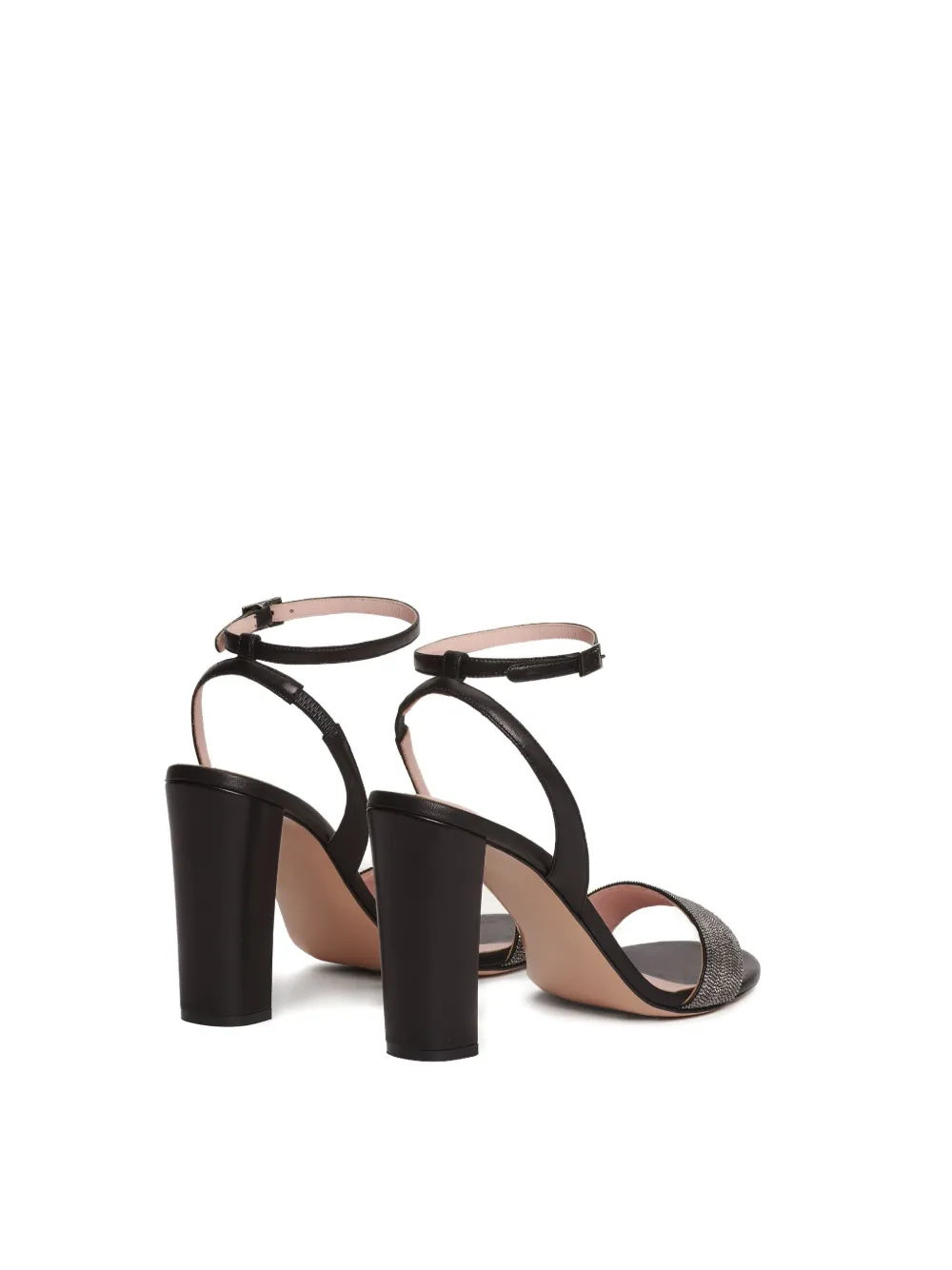 Fabiana Filippi bead-embellished block-heel sandals Black
