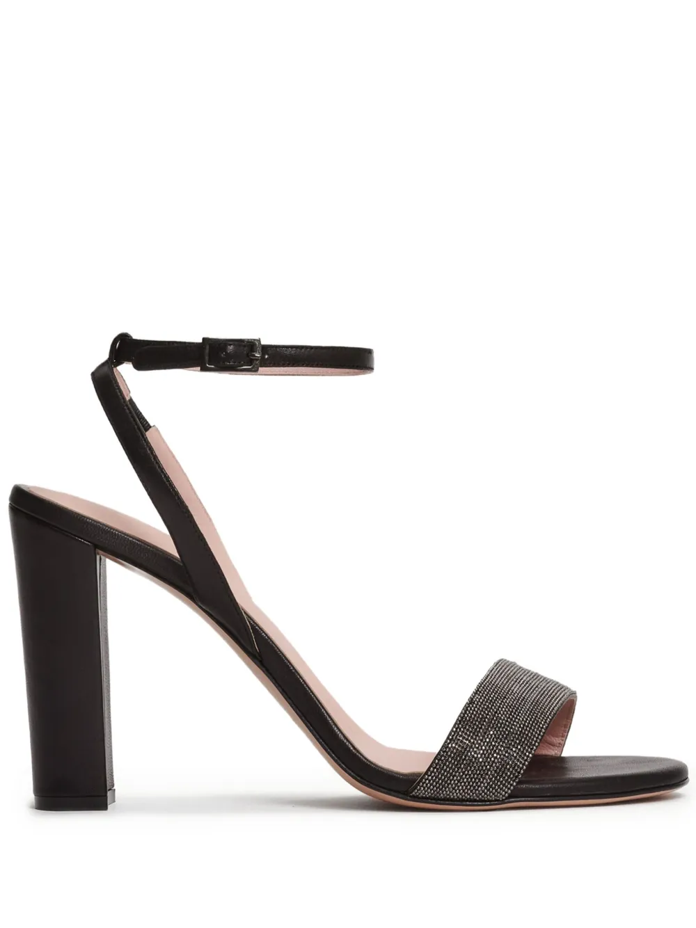 Fabiana Filippi bead-embellished block-heel sandals Black