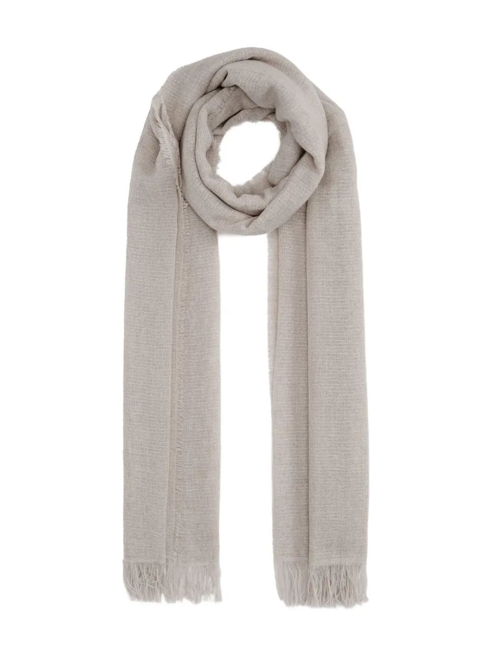 Fabiana Filippi metallic-thread fringed scarf | Grey | Image 1
