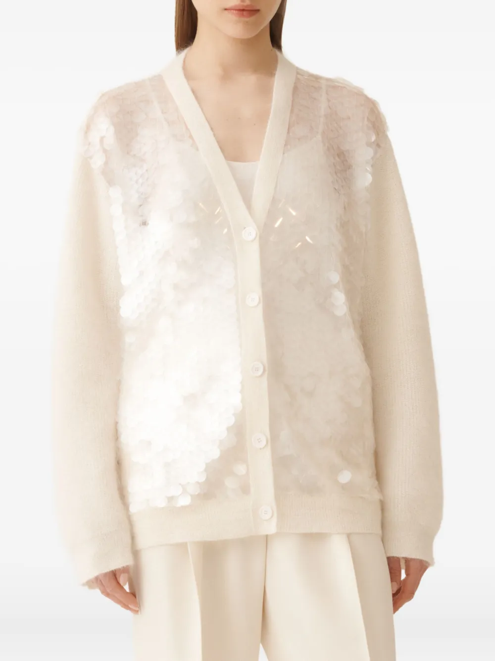 Fabiana Filippi Vest verfraaid met pailletten Wit