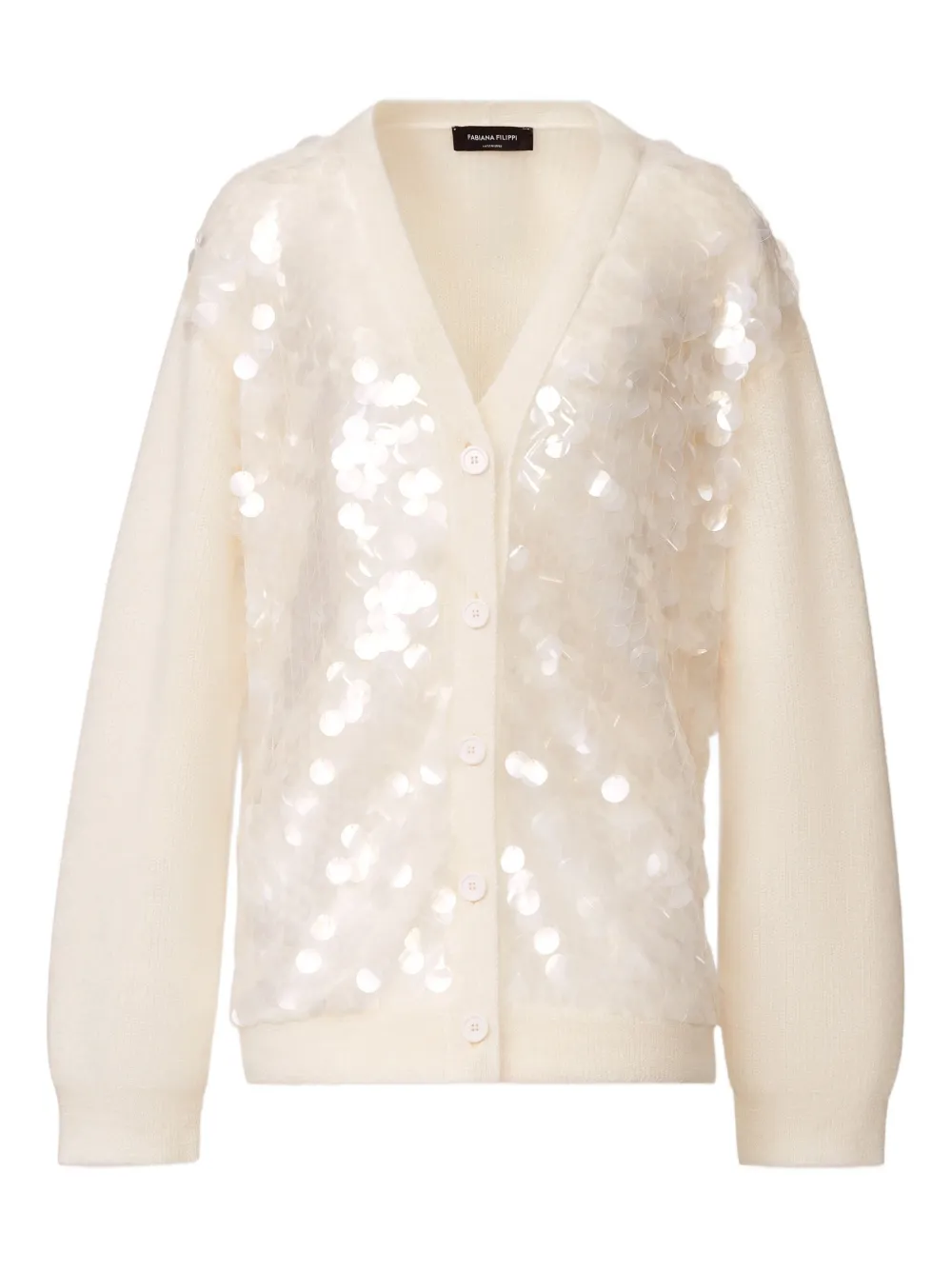 Fabiana Filippi Cardigan con scollo a V - Bianco