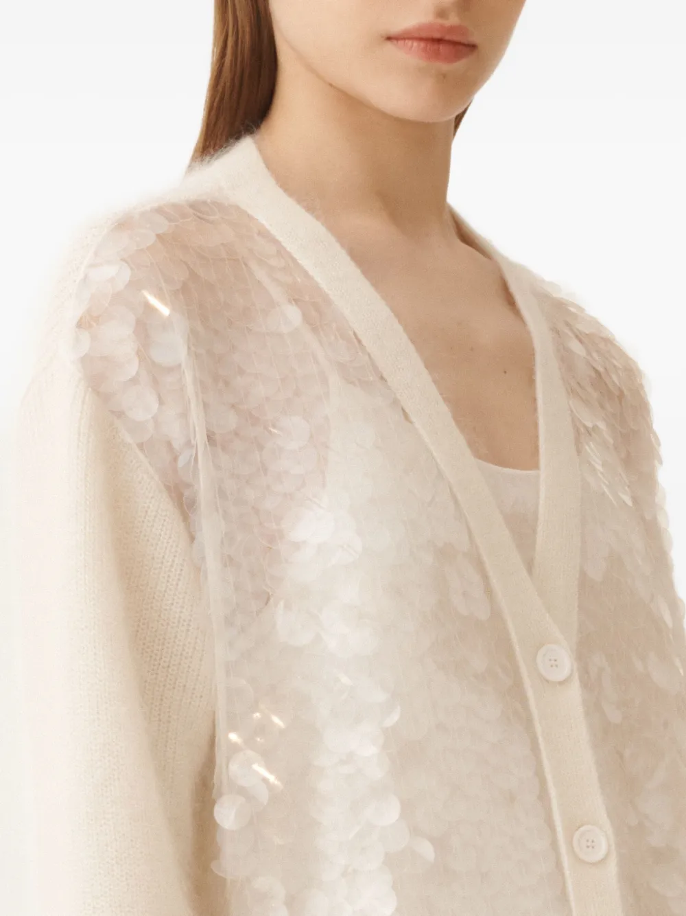 Fabiana Filippi Vest verfraaid met pailletten Wit