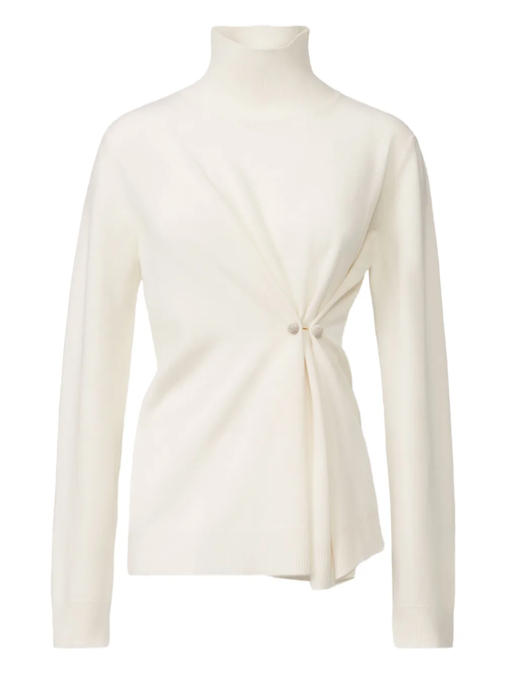 Fabiana Filippi High-neck Twisted-front Sweater In White