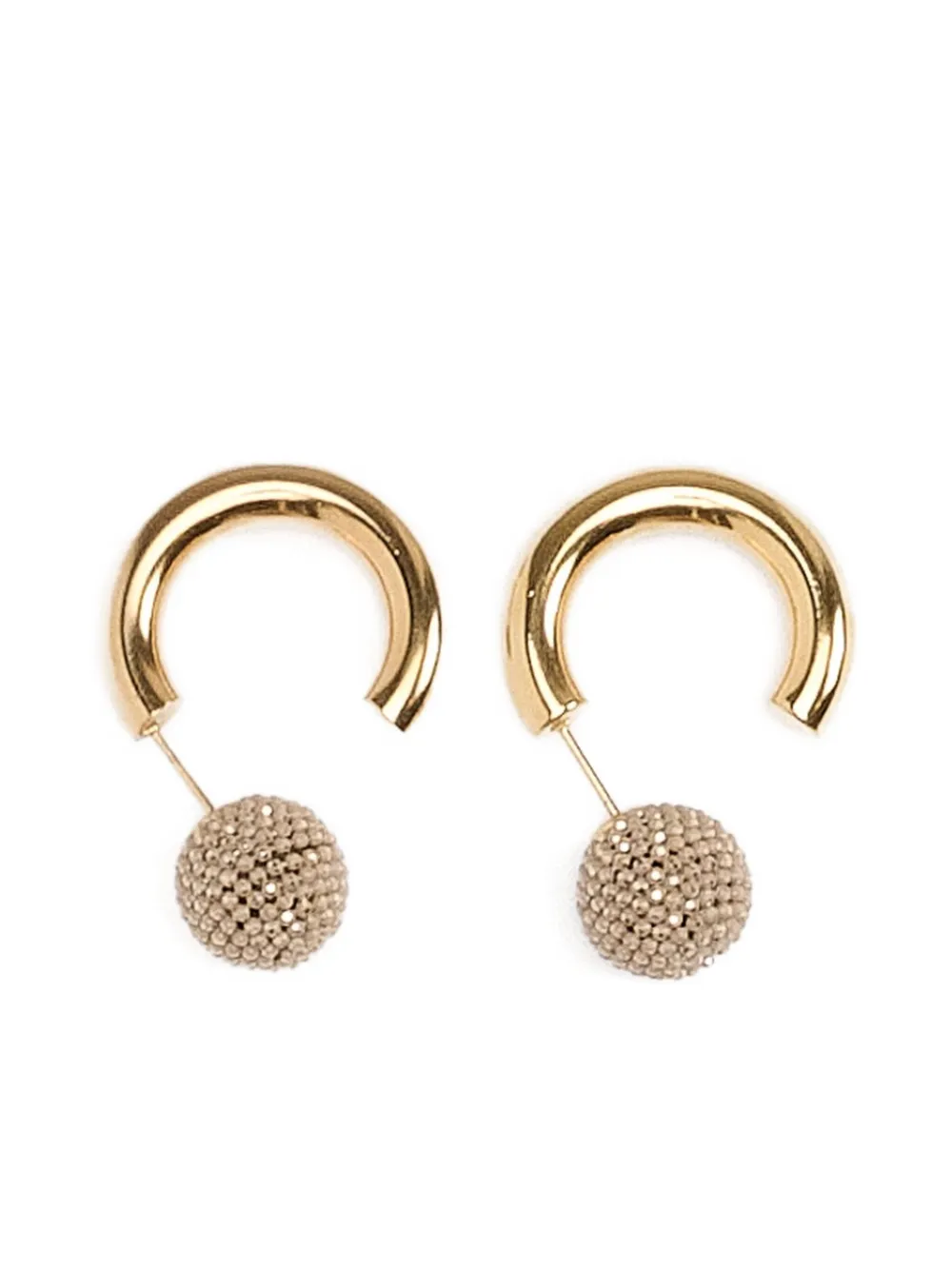 Fabiana Filippi Orecchini a cerchio con perline - Oro
