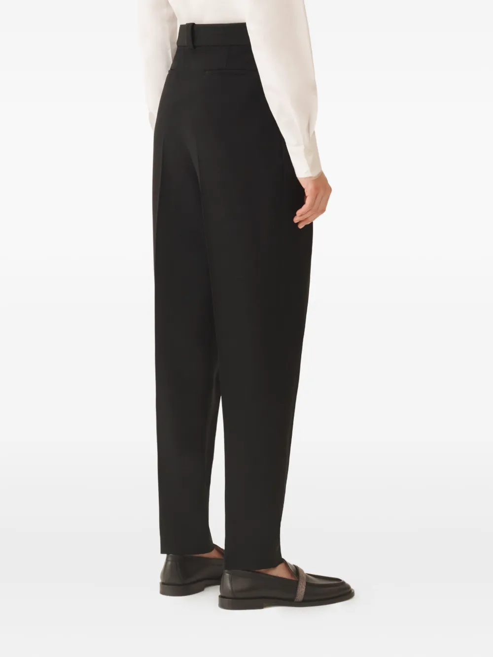 Fabiana Filippi Cady pleated high-waisted trousers Zwart