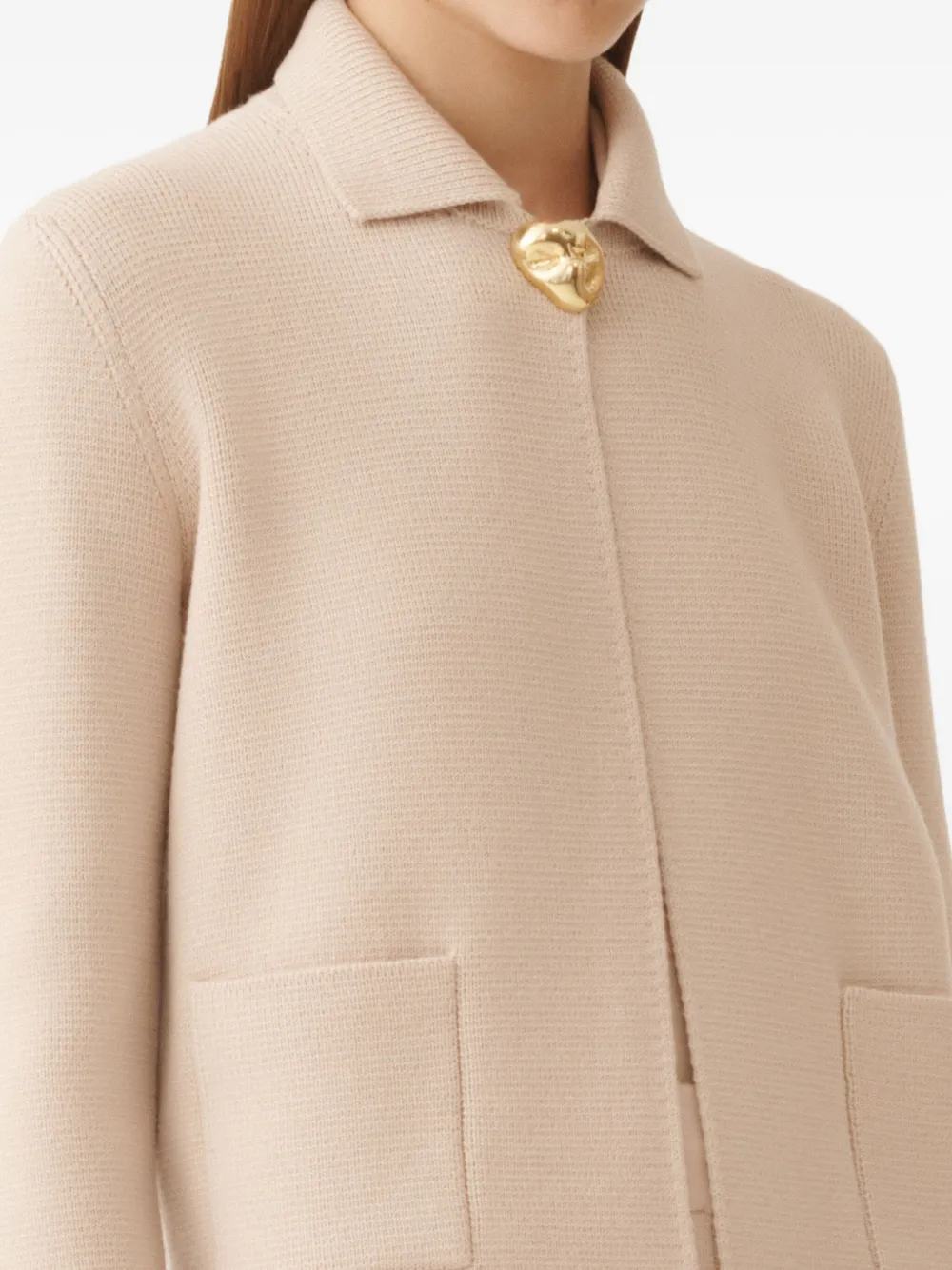 Fabiana Filippi Vest met gouden zak Beige