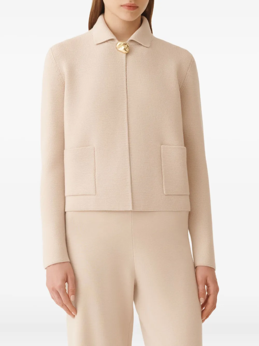Fabiana Filippi Vest met gouden zak Beige