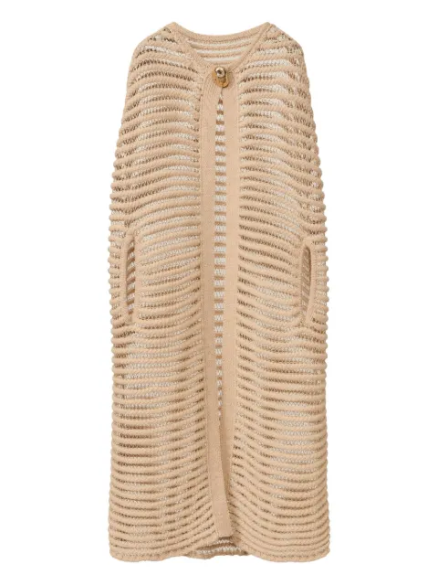 Fabiana Filippi lurex-detail open-knit cape