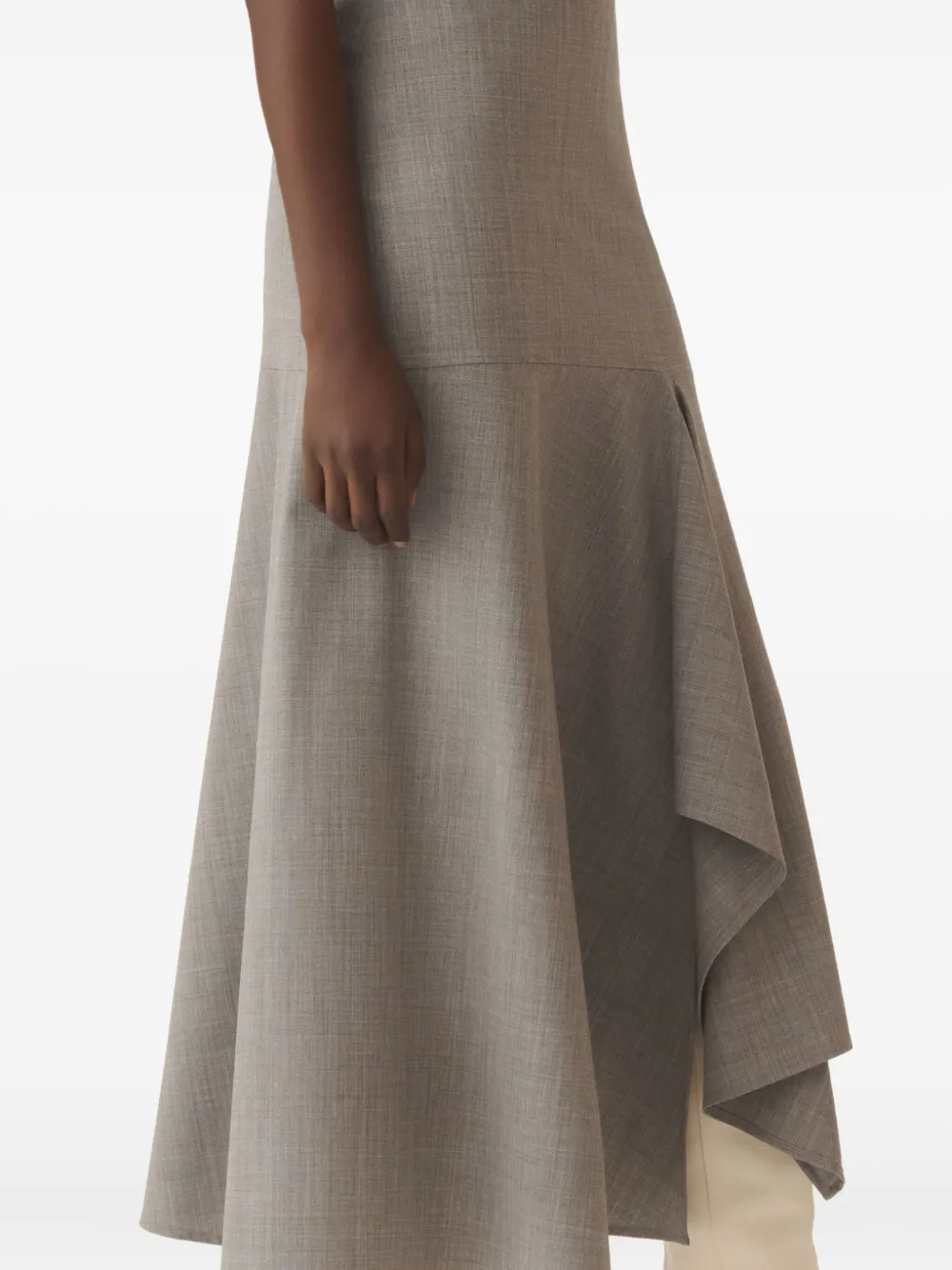 Fabiana Filippi Asymmetrische rok met ruches Grijs