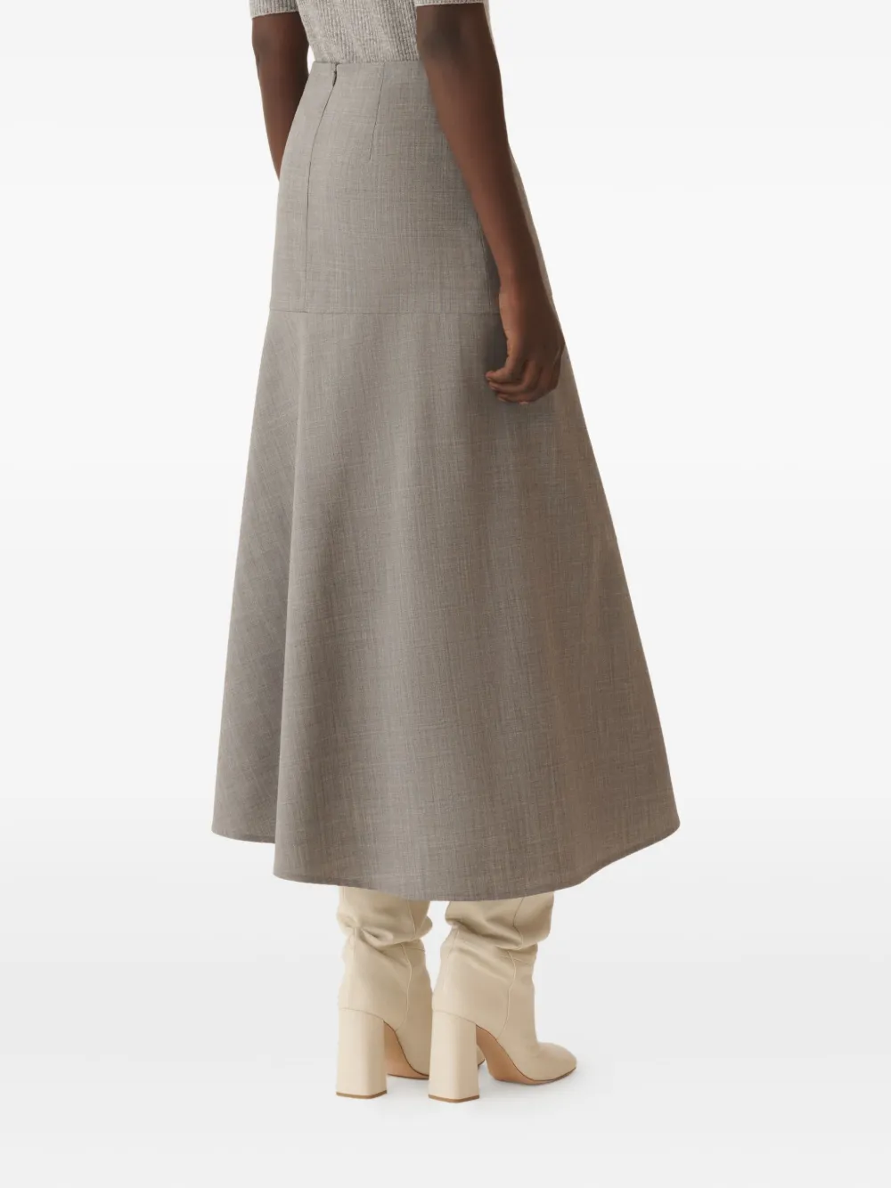 Fabiana Filippi Asymmetrische rok met ruches Grijs