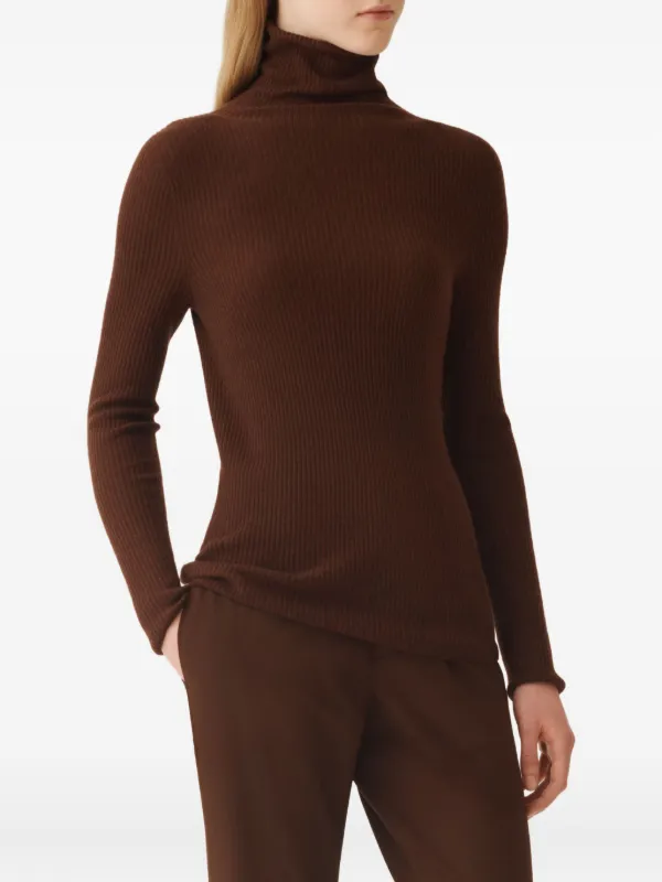 新品未使用✨ファビアナフィリッピ　タートルネックニット　ブラウン Fabiana Filippi タートルネック リブセーター | ブラウン | FARFETCH JP