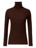 Fabiana Filippi roll-neck ribbed jumper - Brown