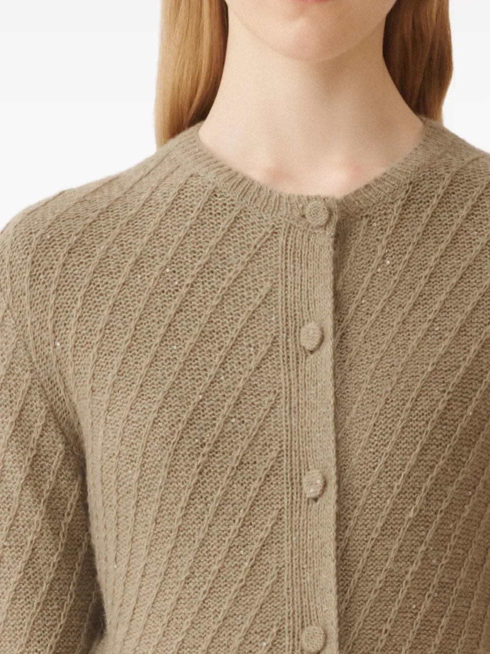 Fabiana Filippi Vest verfraaid met pailletten Beige