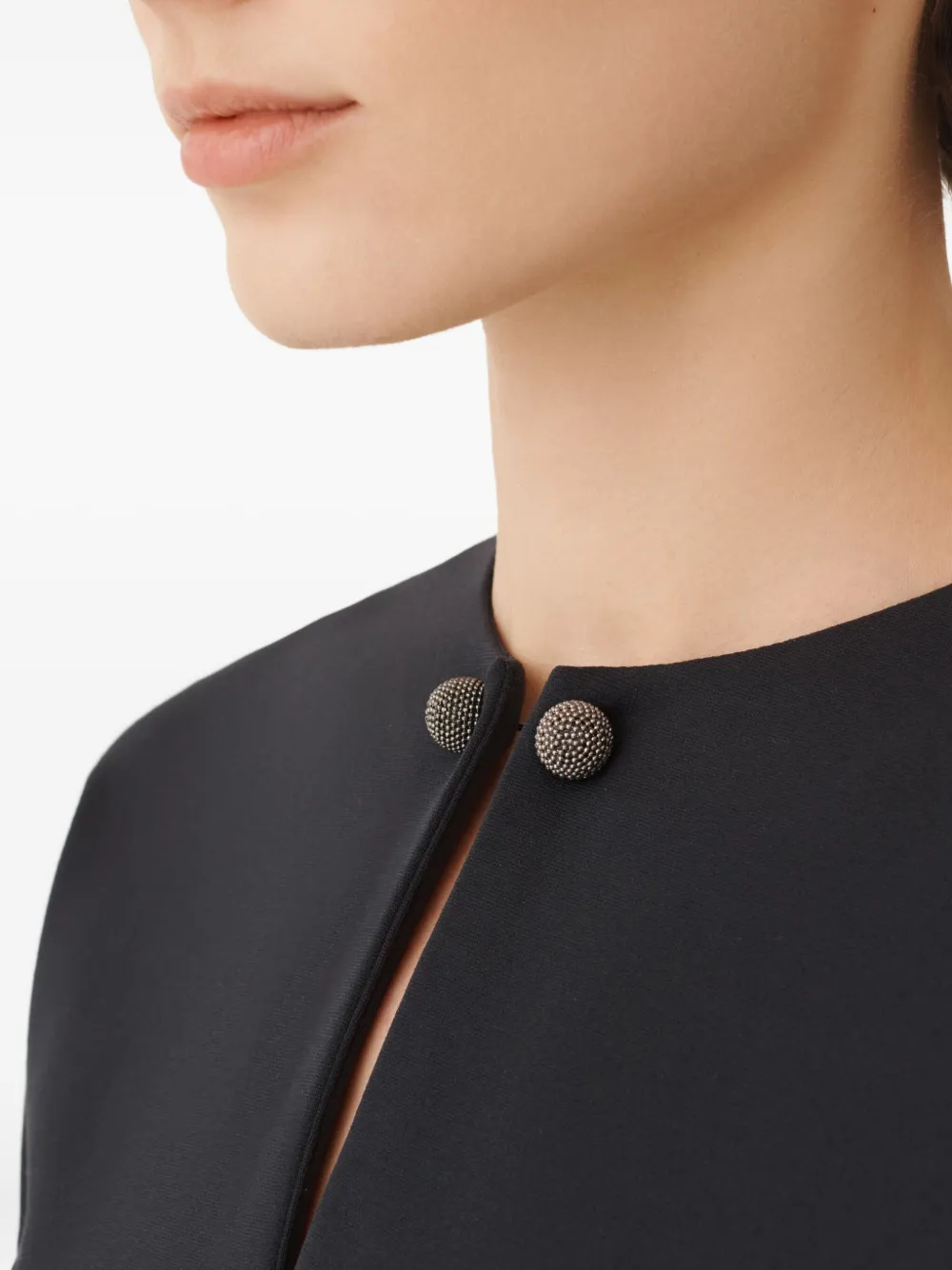 Fabiana Filippi Midi-jurk verfraaid met knoop Blauw