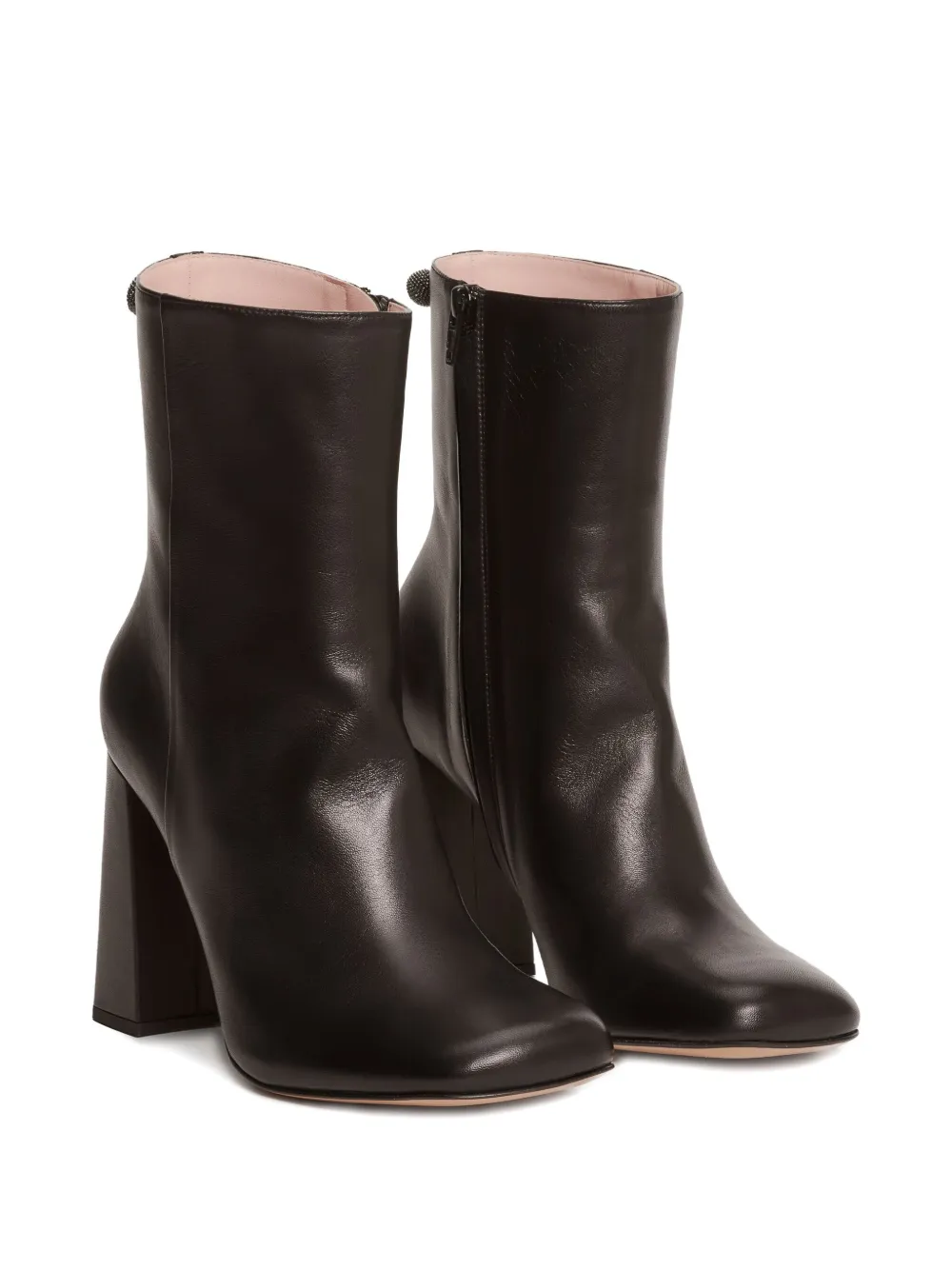 Fabiana Filippi block-heel ankle-lenght boots Black