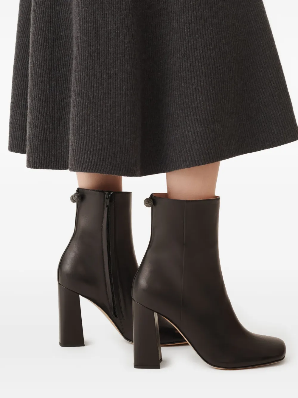 Fabiana Filippi block-heel ankle-lenght boots Black