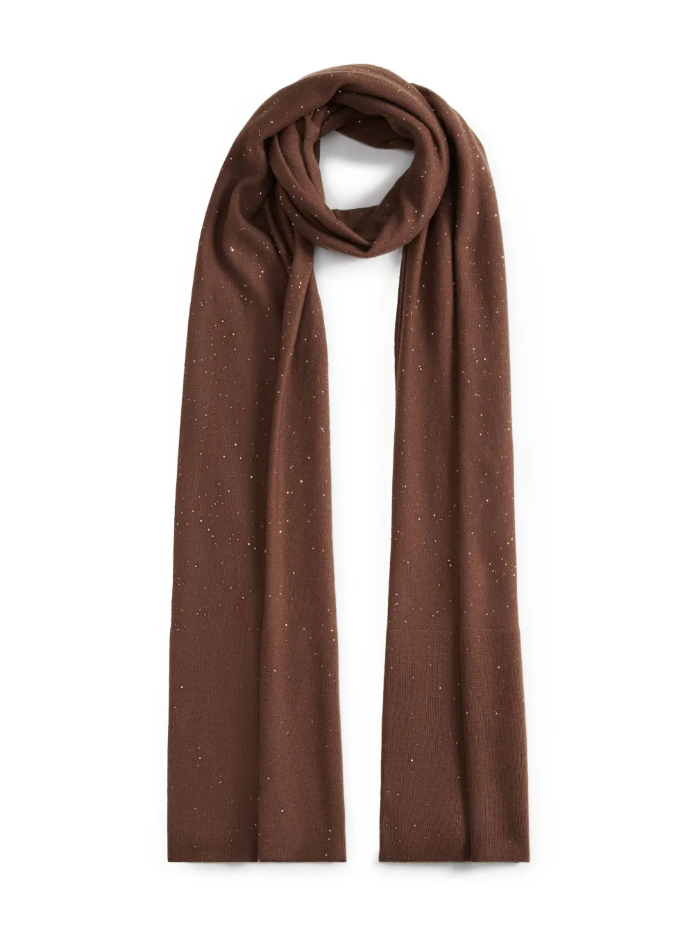 Fabiana Filippi Geribbelde sjaal met metallic-effect Bruin