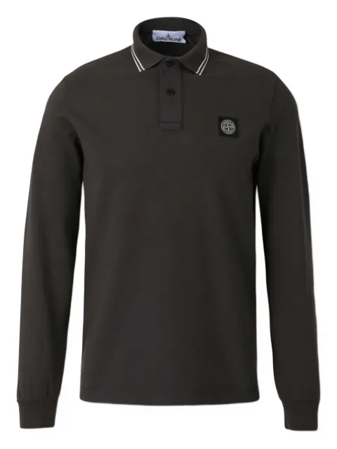 Stone Island logo-patch polo shirt