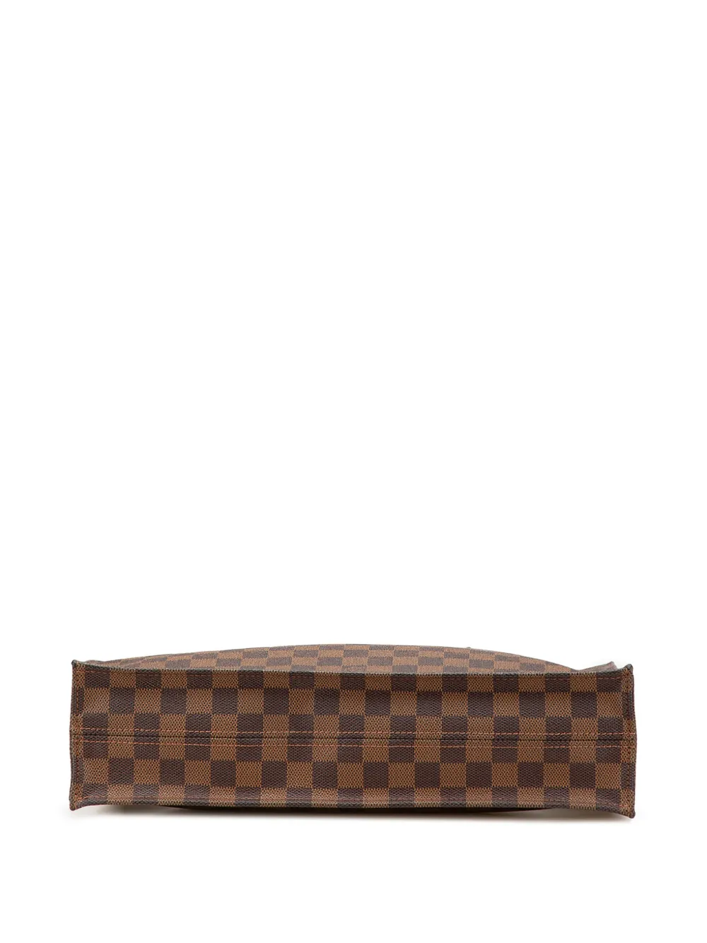Pre-owned Louis Vuitton 2004 Damier Ebene Sac Plat Tote Bag In Brown