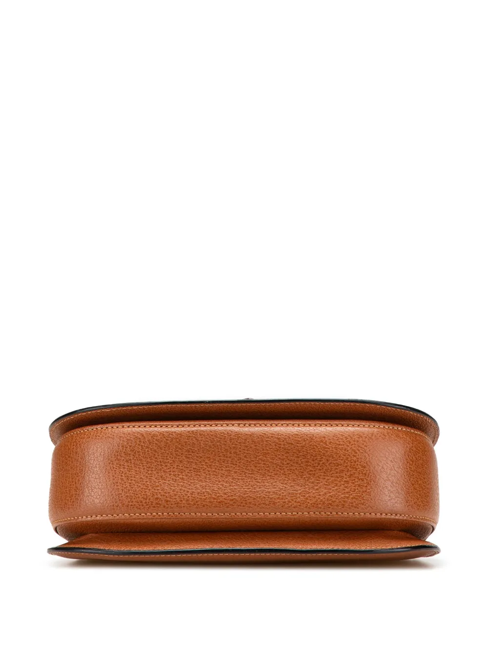 Pre-owned Gucci 20th Century Calfskin Bamboo Night Satchel In Brown