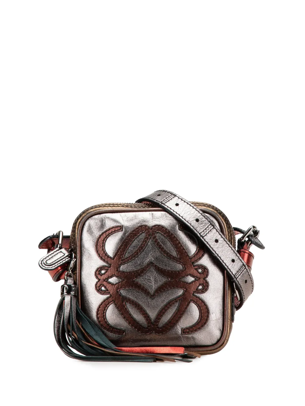 2008 Mini Metallic Goatskin Anagram Tassel crossbody bag