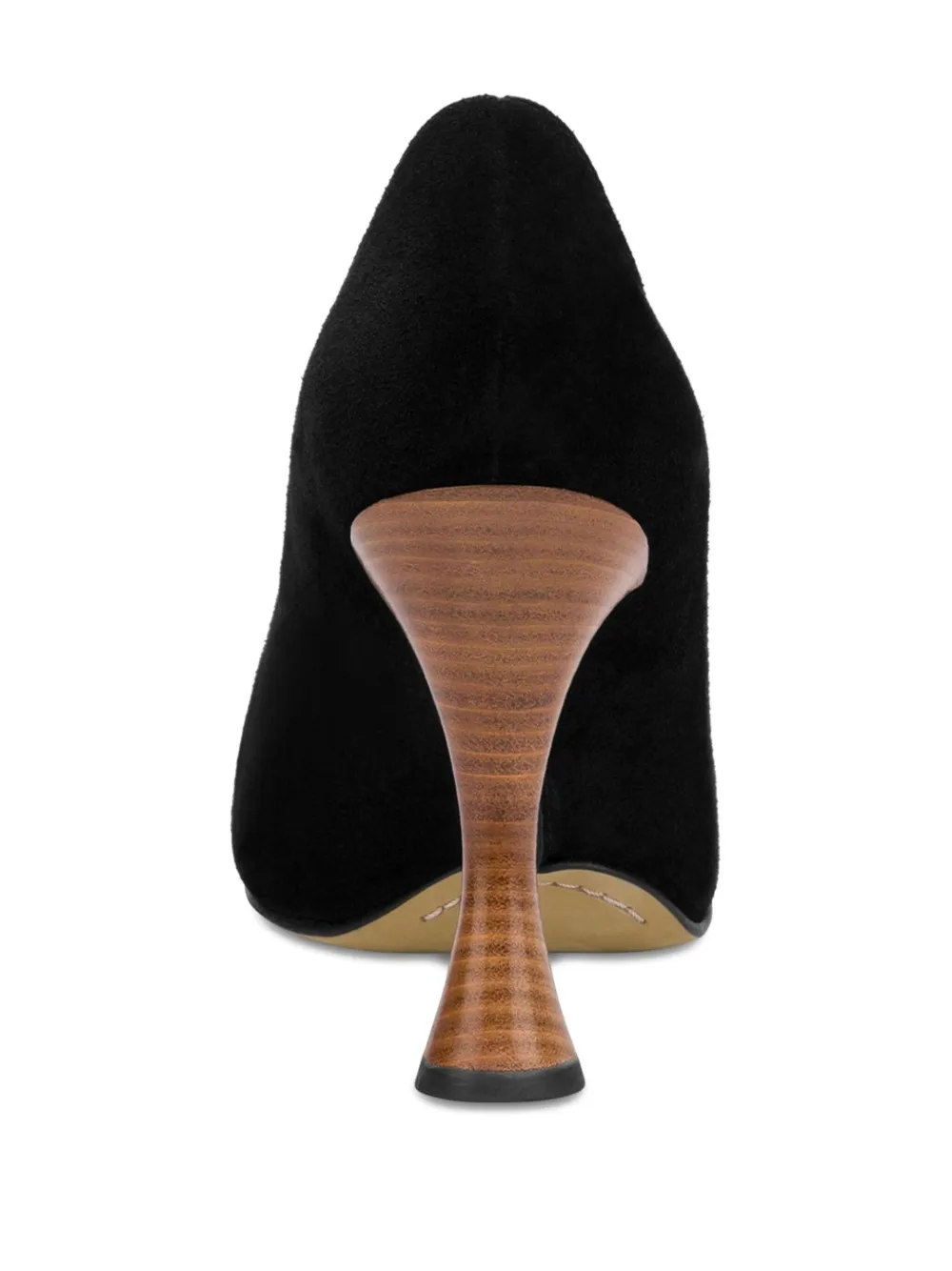 Moschino suede wooden-heel pumps Black