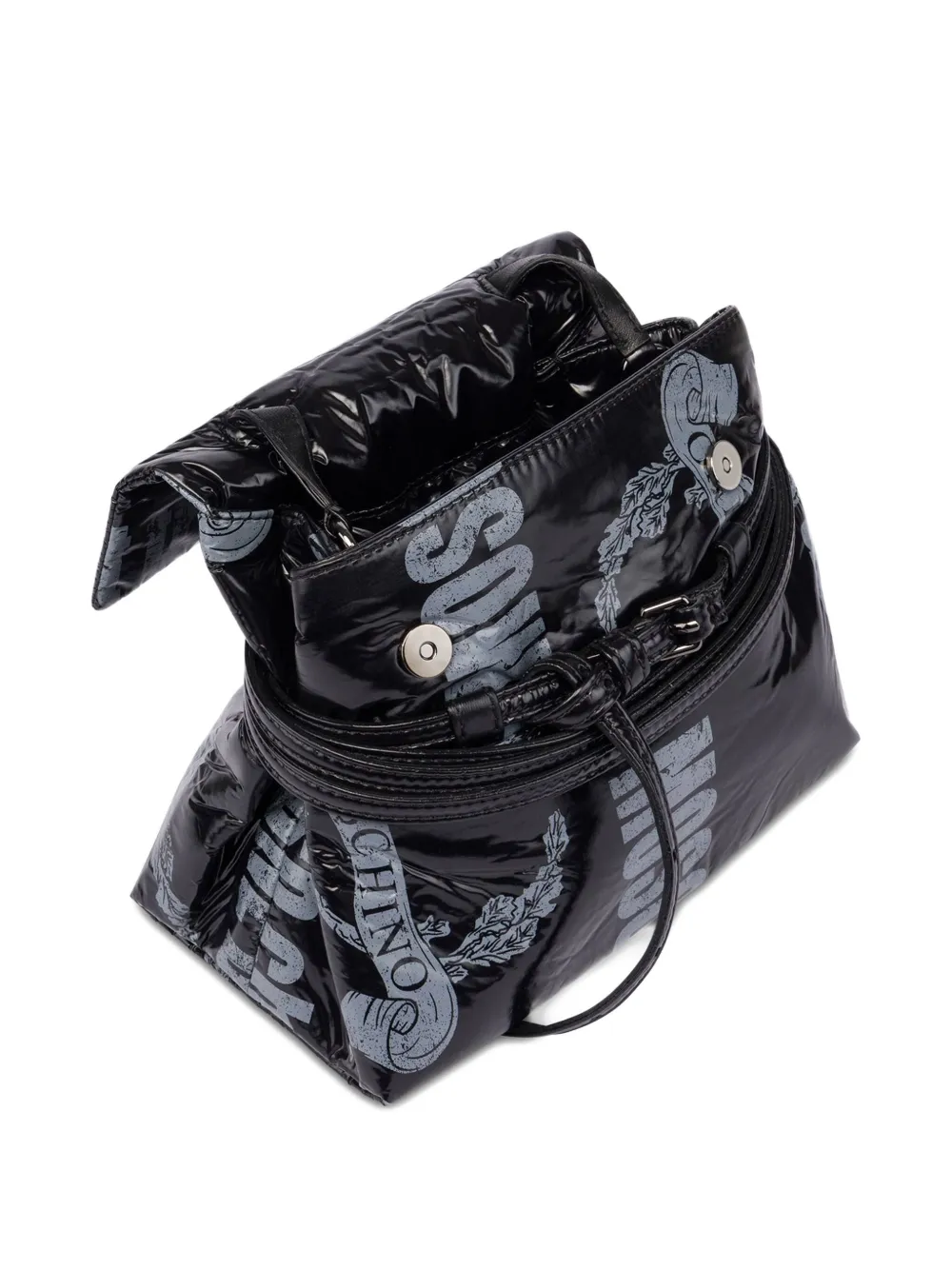 Moschino Tie Me shopper met logoprint Zwart