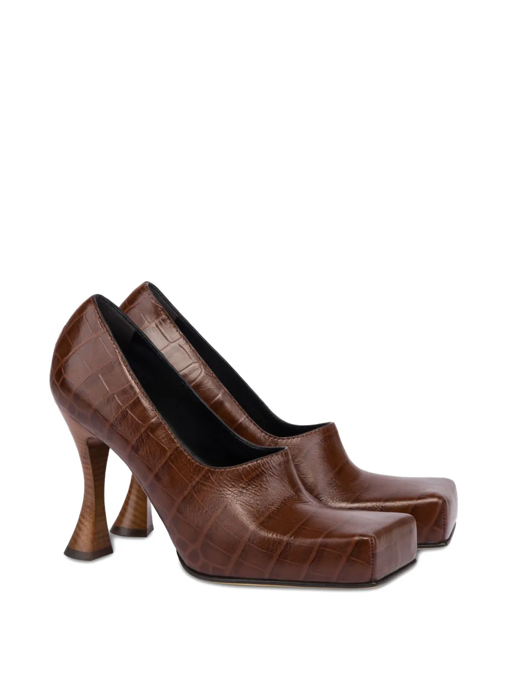 Moschino crocodile-embossed square-toe pumps | Heeled Pumps | Image 2