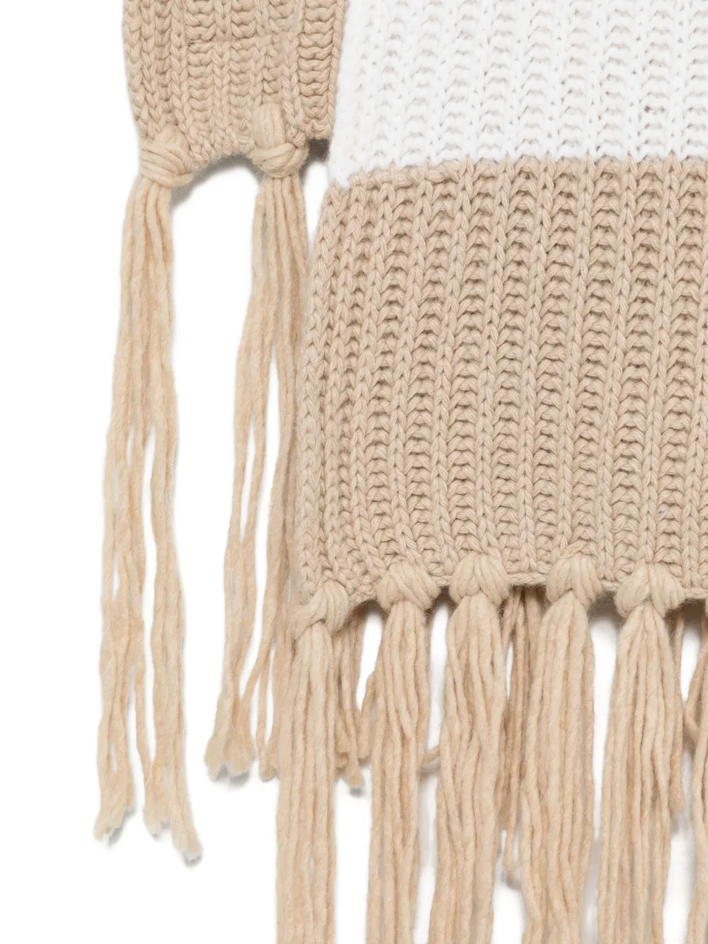 Moschino Tassel Scarf In White