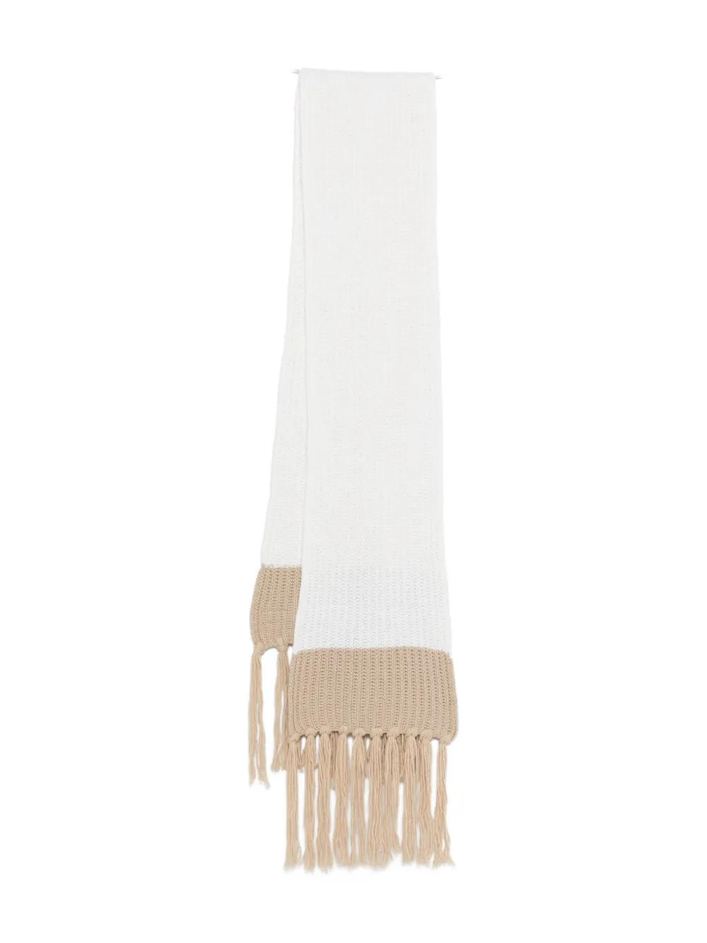 Moschino Tassel Scarf In White