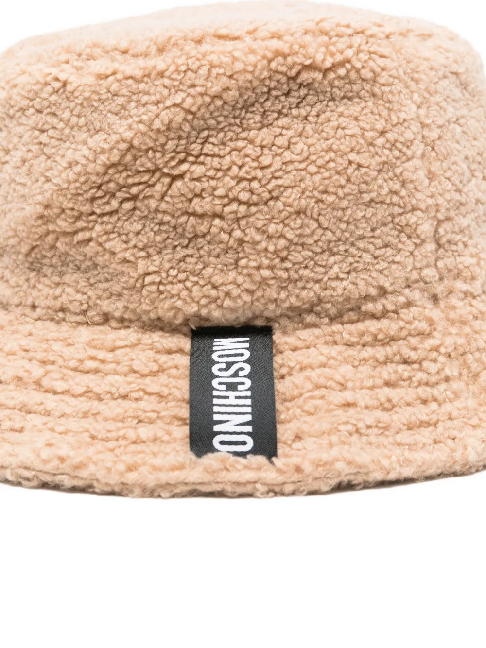 Moschino Textured Bucket Hat In Brown