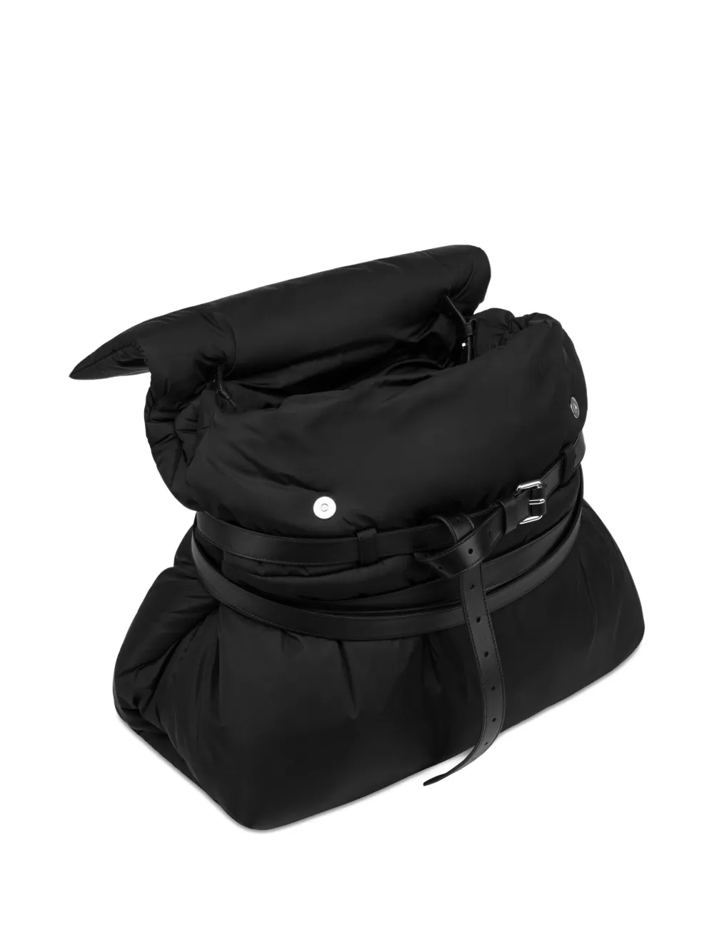 Moschino quilted belted shoulder bag - Zwart