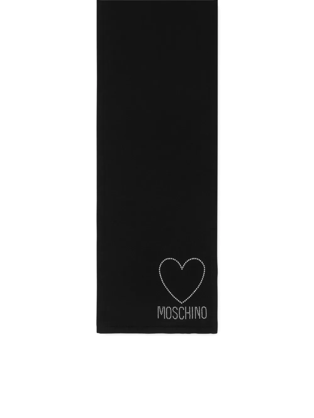 Moschino Wollen sjaal met hartvormige studs Zwart