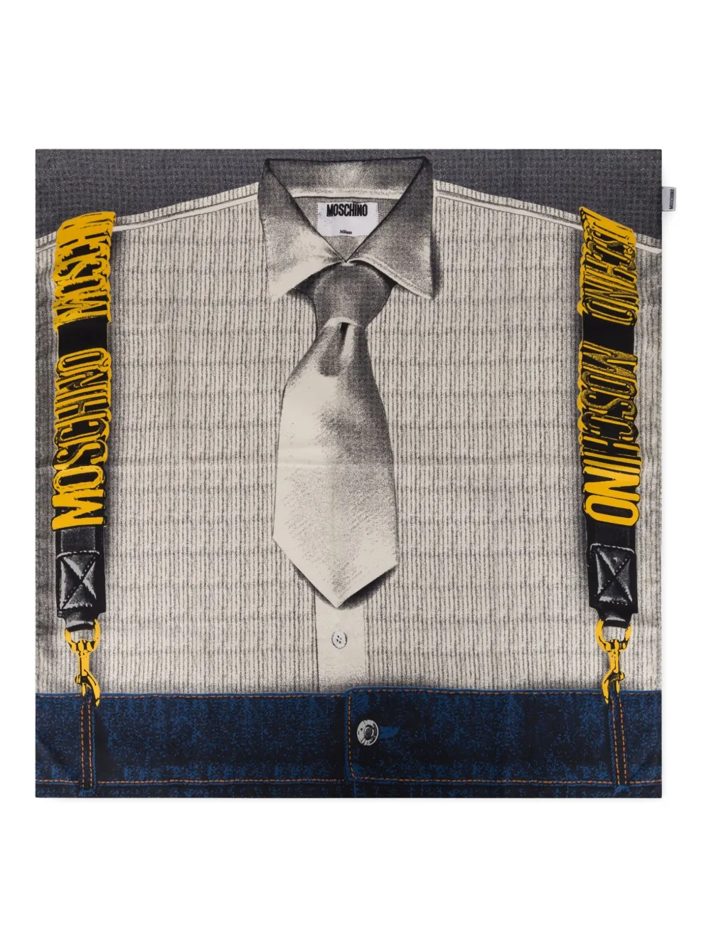 Moschino Zijden sjaal met print Wit