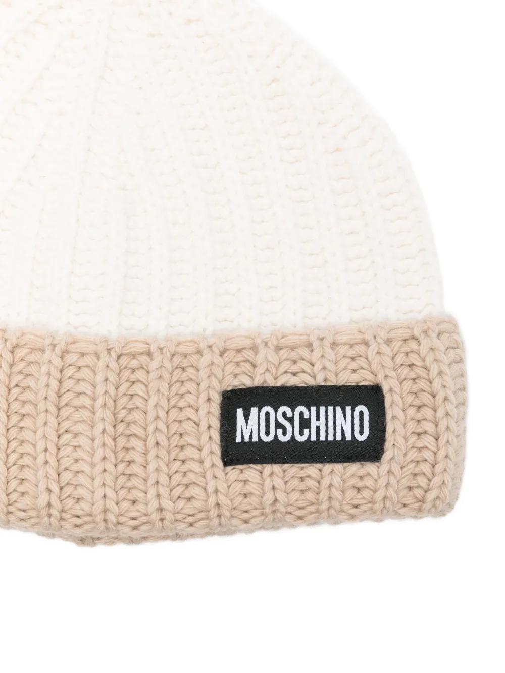 Moschino Logo-patch Beanie In White